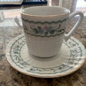 Elegant Floral Cup and Saucer Set